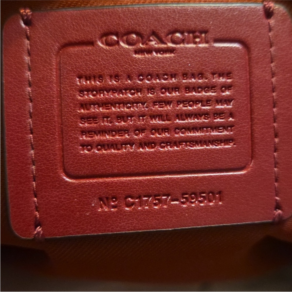 Coach Kelsey 59501 Crossbody Red Pebbled Leather EUC - Picture 10 of 15